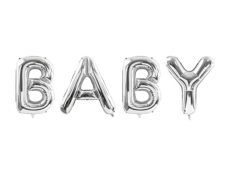 Balon foliowy Baby, 262x86cm, srebrny - 1szt. - obrazek nr. 4