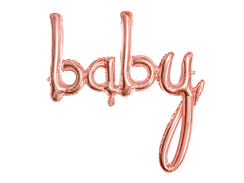 Balon foliowy Baby, różowe złoto, 73,5x75,5cm - 1szt. - obrazek nr. 4