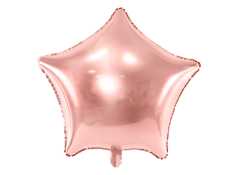 Balon foliowy Gwiazdka, 48cm, różowe złoto - 1szt. - obrazek nr. 4