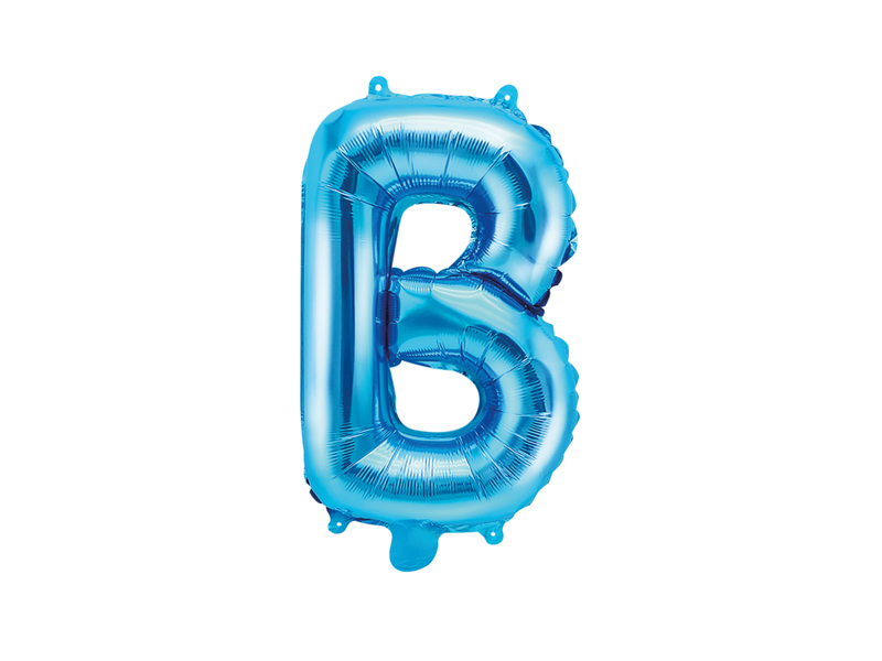 Balon foliowy Litera ''B'', 35cm, niebieski - 1szt. - obrazek nr. 4