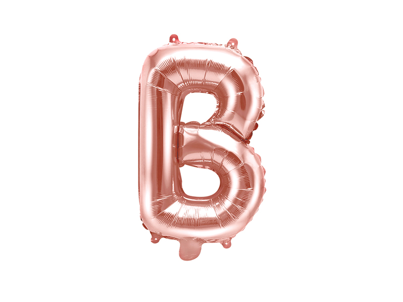 Balon foliowy Litera ''B'', 35cm, różowe złoto - 1szt. - obrazek nr. 4