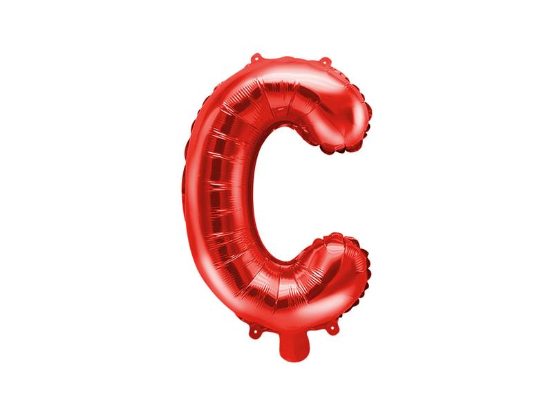 Balon foliowy Litera ''C'', 35cm, czerwony - 1szt. - obrazek nr. 4