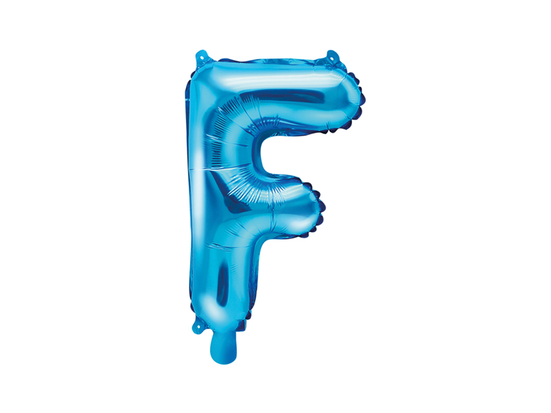 Balon foliowy Litera ''F'', 35cm, niebieski - 1szt. - obrazek nr. 4