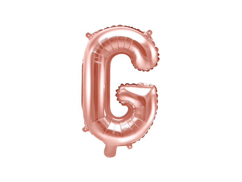 Balon foliowy Litera ''G'', 35cm, różowe złoto - 1szt. - obrazek nr. 4