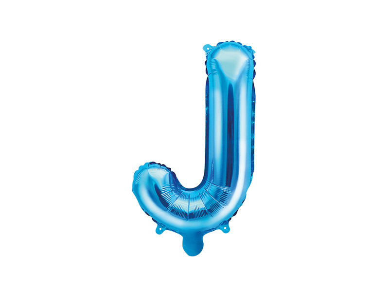 Balon foliowy Litera ''J'', 35cm, niebieski - 1szt. - obrazek nr. 4