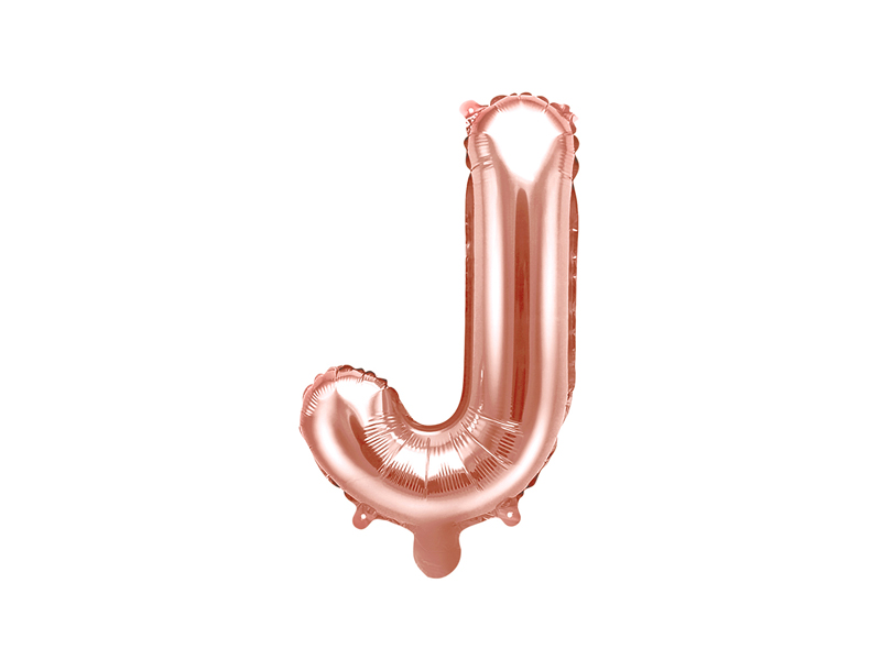 Balon foliowy Litera ''J'', 35cm, różowe złoto - 1szt. - obrazek nr. 4
