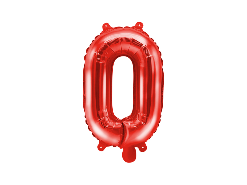 Balon foliowy Litera ''O'', 35cm, czerwony - 1szt. - obrazek nr. 4