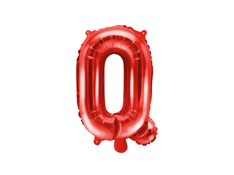 Balon foliowy Litera ''Q'', 35cm, czerwony - 1szt. - obrazek nr. 4