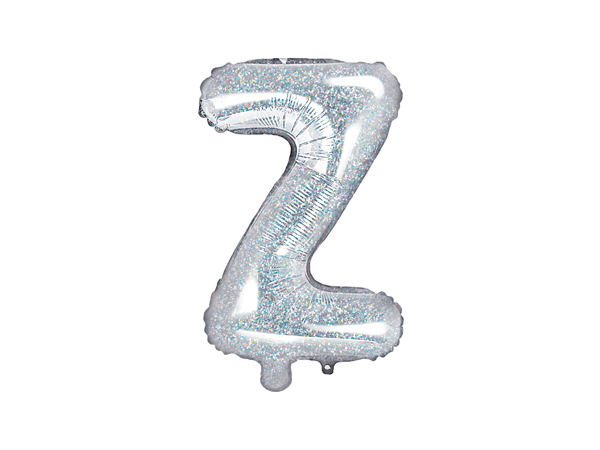 Balon foliowy Litera ''Z'', 35cm, holograficzny - 1szt. - obrazek nr. 4