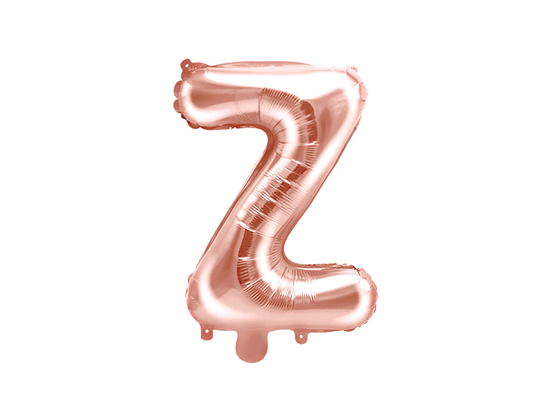 Balon foliowy Litera ''Z'', 35cm, różowe złoto - 1szt. - obrazek nr. 4