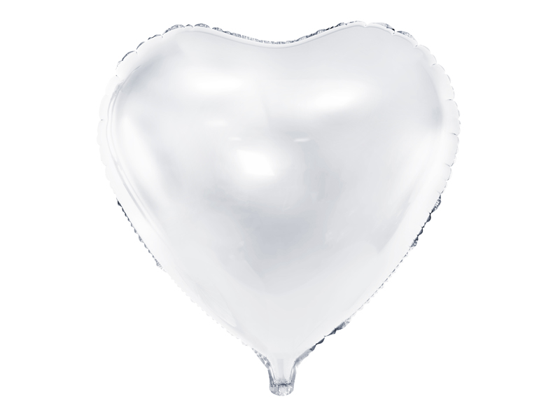 Balon foliowy Serce, 61cm, biały - 1szt. - obrazek nr. 4