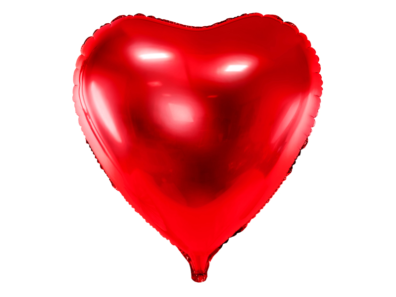 Balon foliowy Serce, 72x73cm, czerwony - 1szt. - obrazek nr. 4