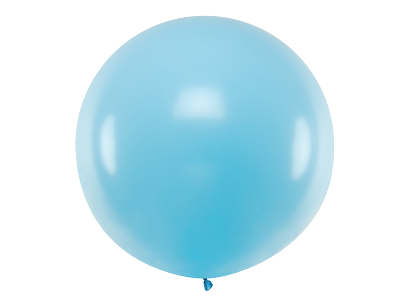 Balon okrągły 1m, Pastel Light Blue - 1szt. - obrazek nr. 4