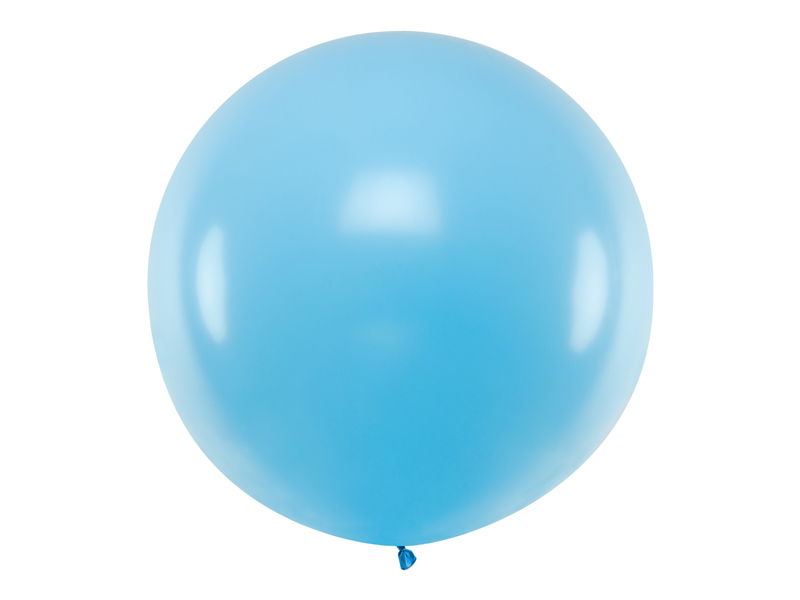 Balon okrągły 1m, Pastel Sky-Blue - 1szt. - obrazek nr. 4