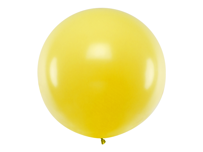Balon okrągły 1m, Pastel Yellow - 1szt. - obrazek nr. 4