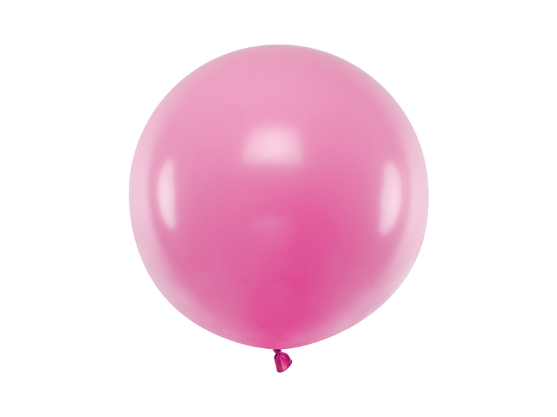 Balon okrągły 60cm, Pastel Fuchsia - 1szt. - obrazek nr. 4
