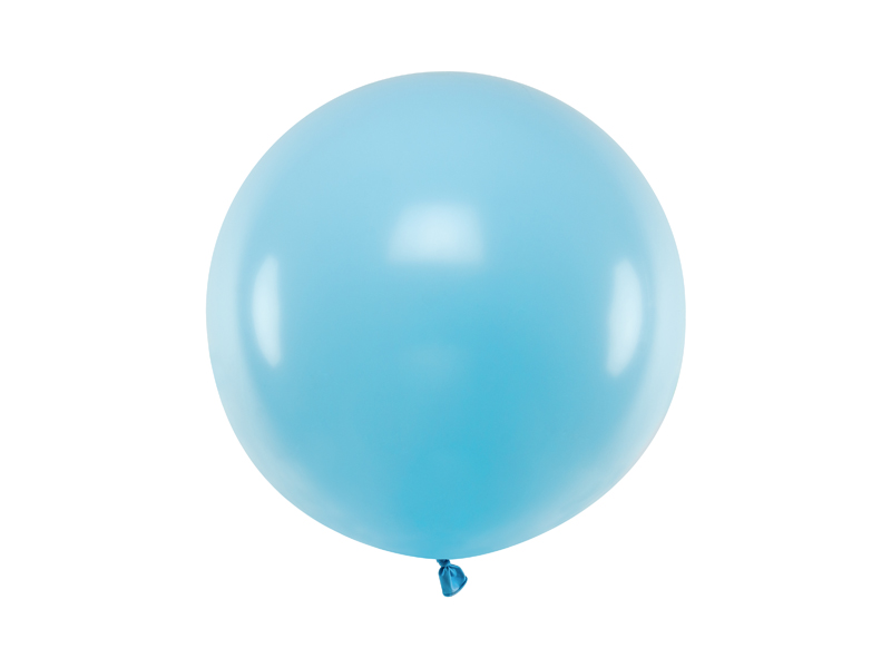 Balon okrągły 60cm, Pastel Light Blue - 1szt. - obrazek nr. 4