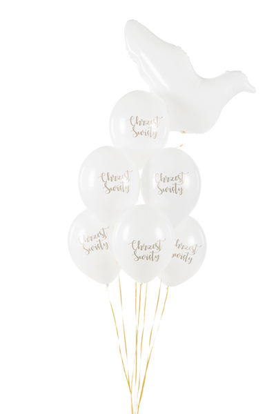 Balony 30 cm, Chrzest Święty, Pastel Pure White - 50szt. - obrazek nr. 5