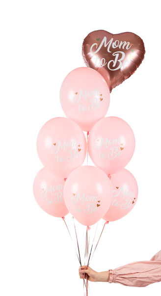 Balony 30 cm, Mom to Be, Pastel Pale Pink - 50szt. - obrazek nr. 6