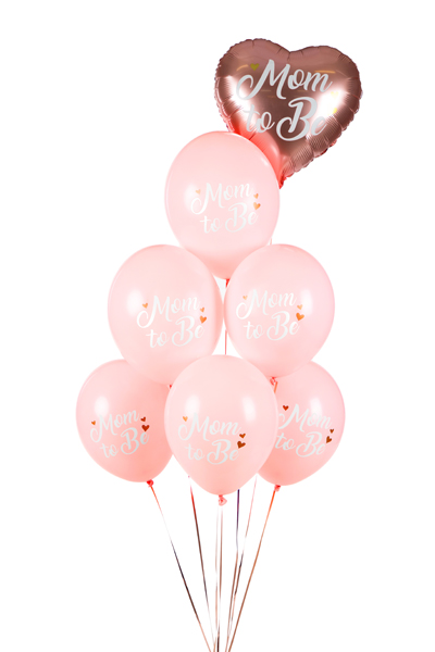 Balony 30 cm, Mom to Be, Pastel Pale Pink - 6szt. - obrazek nr. 5