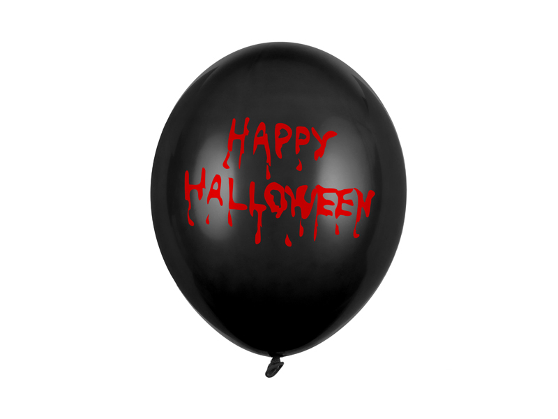 Balony 30cm, Happy Halloween, Pastel Black - 50szt. - obrazek nr. 4