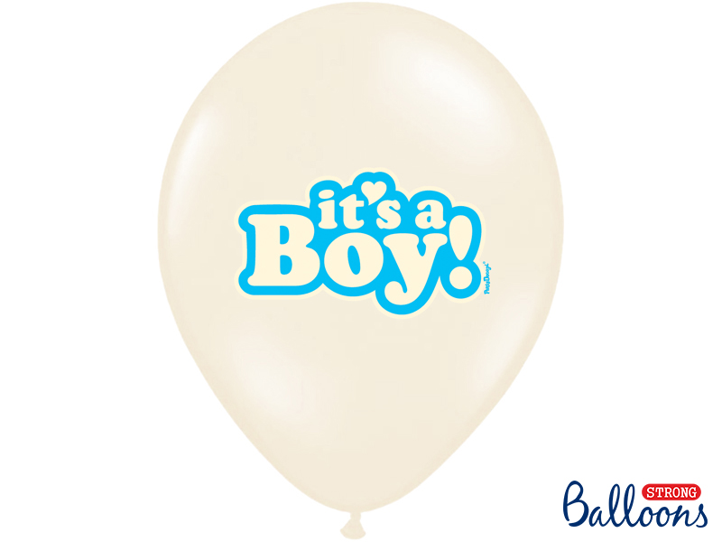 Balony 30cm, It's a Boy, Pastel Mix - 50szt. - obrazek nr. 5