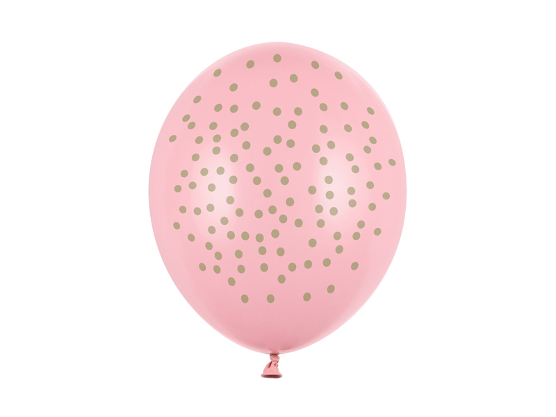 Balony 30cm, Kropki, Pastel Baby Pink - 50szt. - obrazek nr. 4