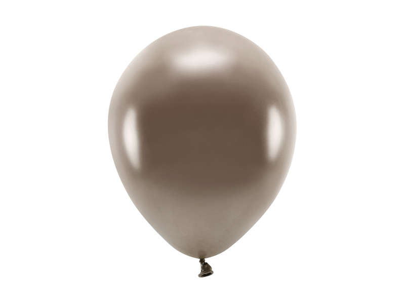 Balony Eco 26cm metalizowane, brązowy - 10szt. - obrazek nr. 4