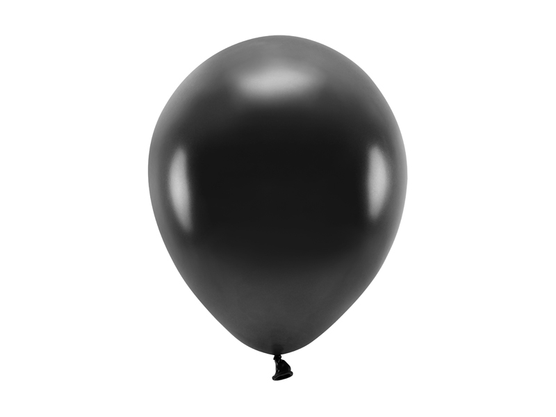Balony Eco 26cm metalizowane, czarny - 100szt. - obrazek nr. 4
