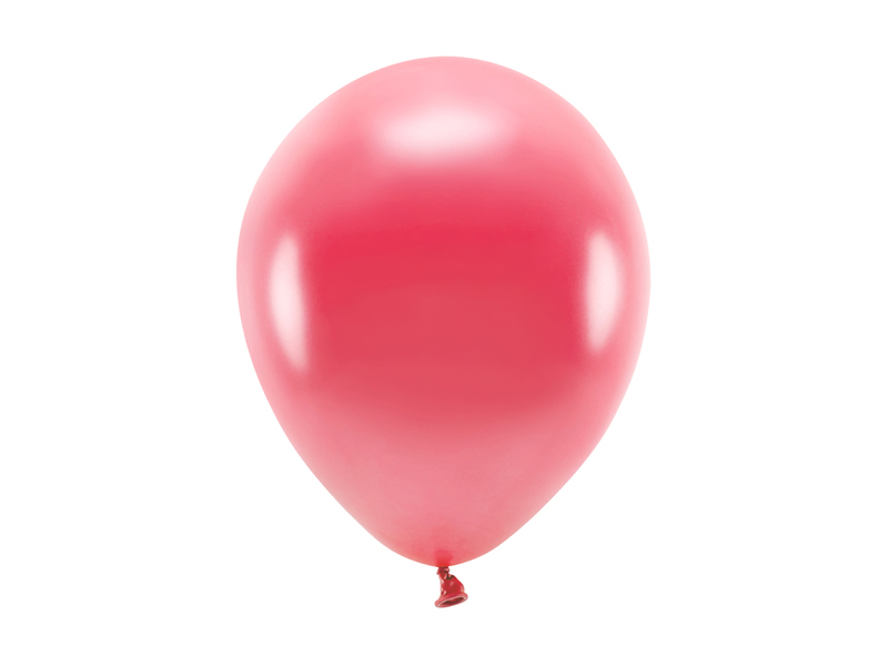 Balony Eco 26cm metalizowane, jasny czerwony - 100szt. - obrazek nr. 4