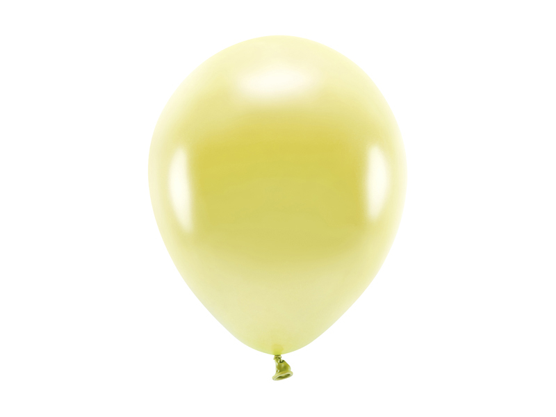 Balony Eco 26cm metalizowane, jasny żółty - 100szt. - obrazek nr. 4