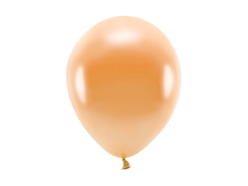 Balony Eco 26cm metalizowane, pomarańczowy - 10szt. - obrazek nr. 4
