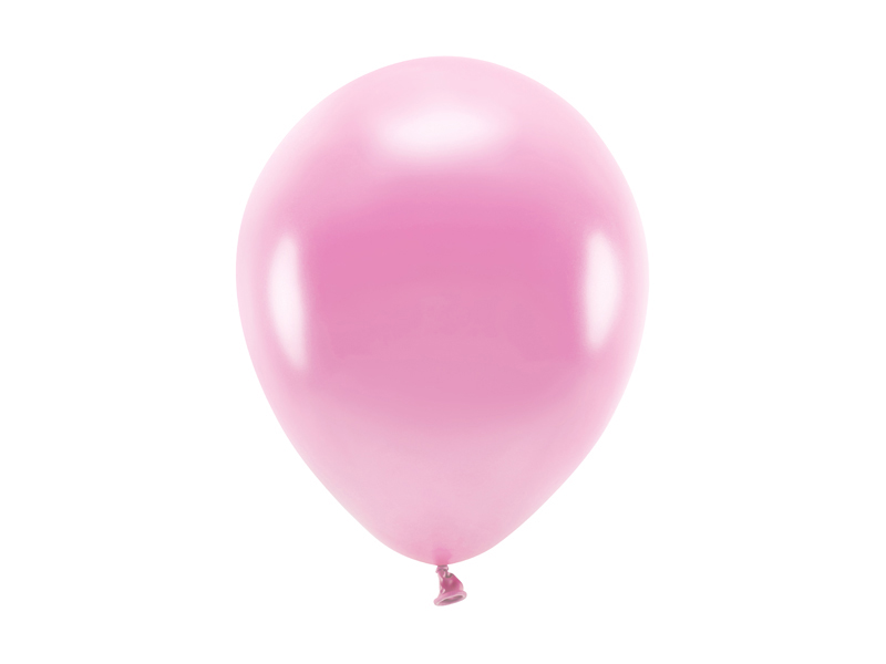 Balony Eco 26cm metalizowane, różowy - 100szt. - obrazek nr. 4