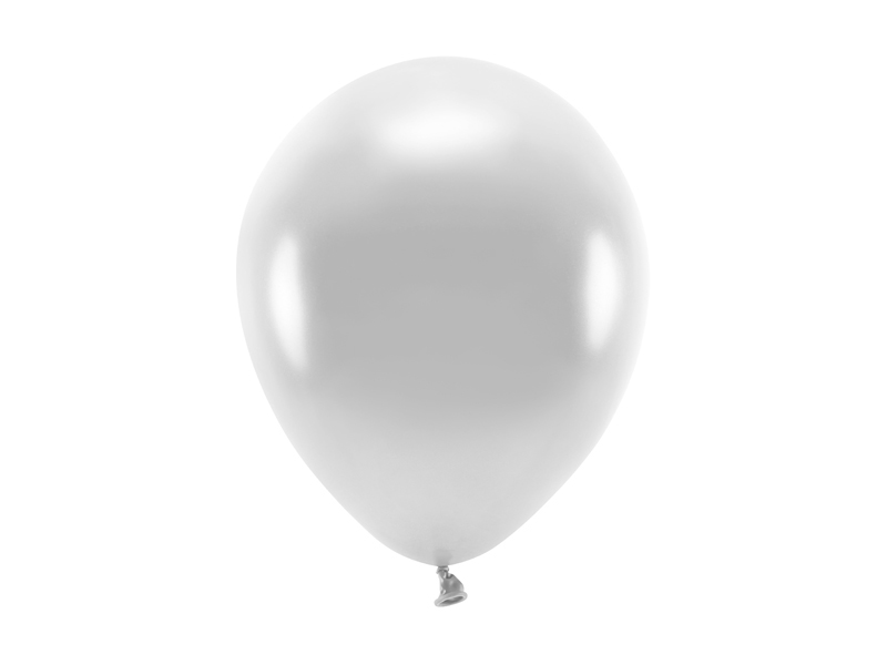 Balony Eco 26cm metalizowane, srebrny - 100szt. - obrazek nr. 4