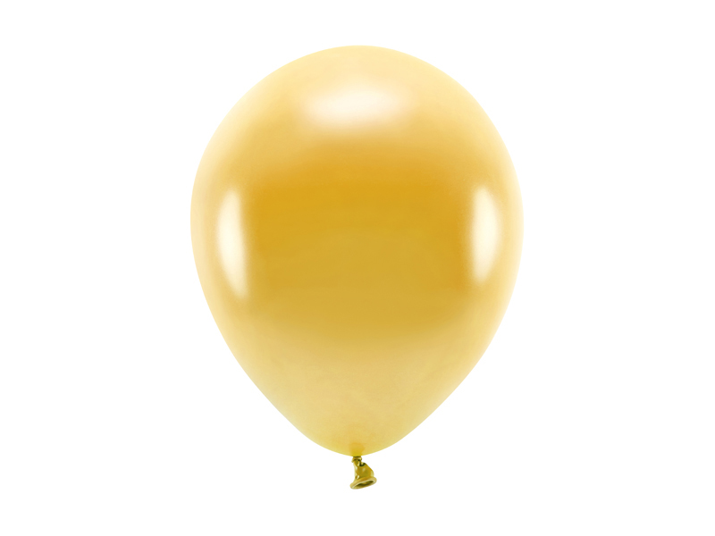 Balony Eco 26cm metalizowane, złoty - 100szt. - obrazek nr. 4