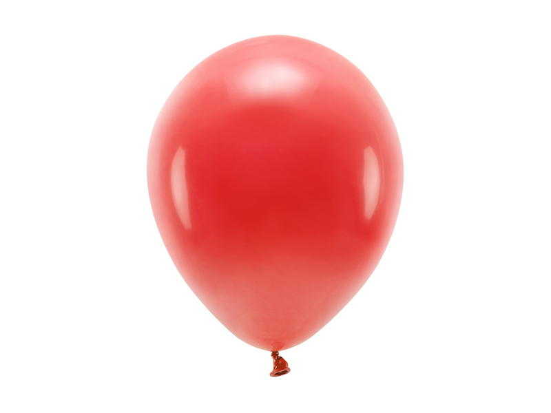 Balony Eco 26cm pastelowe, czerwony - 10szt. - obrazek nr. 4