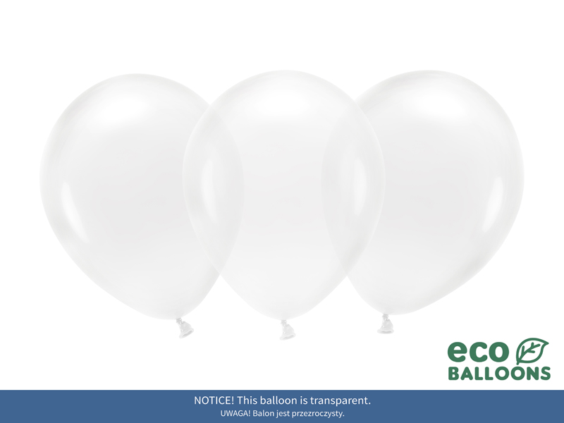 Balony Eco 26cm, transparentny - 100szt. - obrazek nr. 5