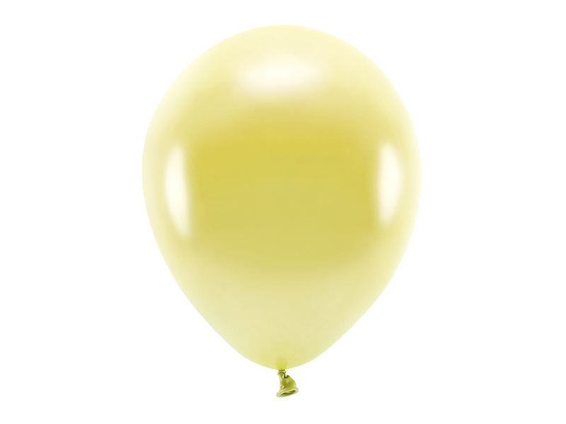 Balony Eco 30cm metalizowane, jasny złoty - 100szt. - obrazek nr. 4
