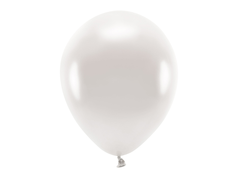 Balony Eco 30cm metalizowane, perłowy - 10szt. - obrazek nr. 4