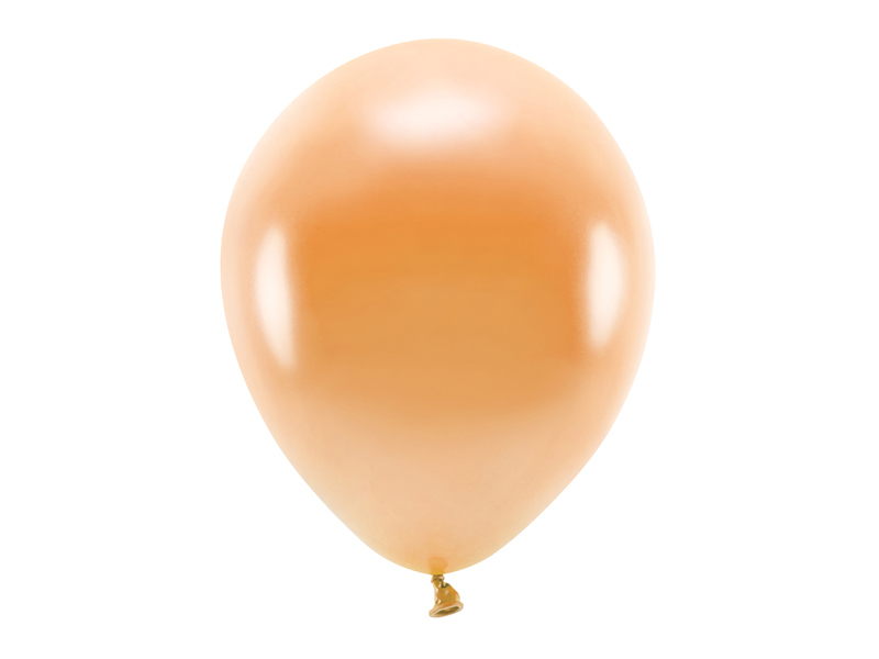 Balony Eco 30cm metalizowane, pomarańczowy - 10szt. - obrazek nr. 4