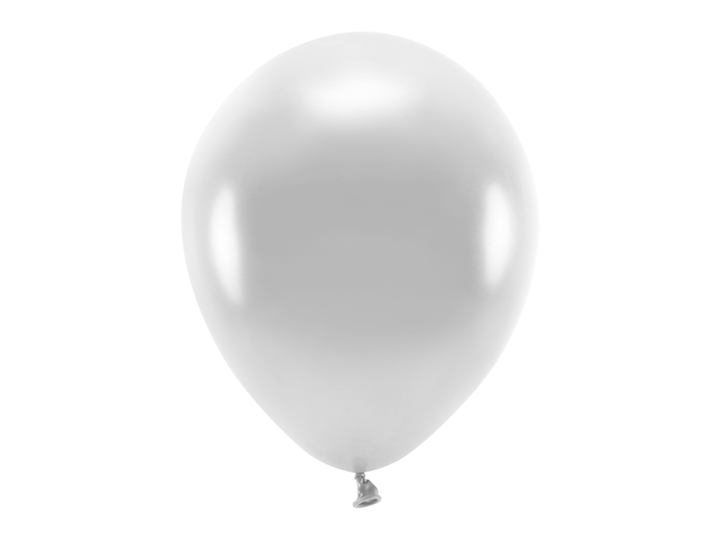 Balony Eco 30cm metalizowane, srebrny - 100szt. - obrazek nr. 4