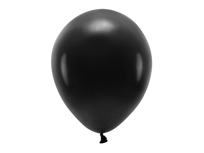 Balony Eco 30cm pastelowe, czarny - 10szt. - obrazek nr. 4