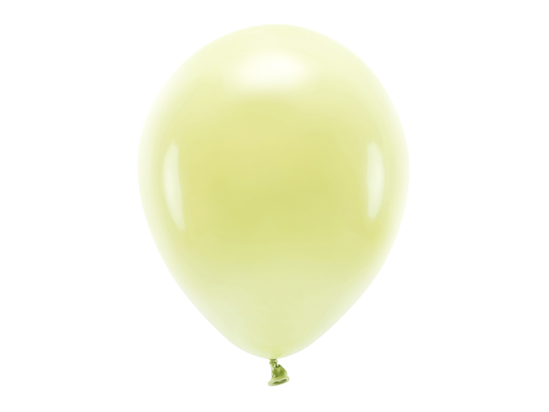 Balony Eco 30cm pastelowe, jasny żółty - 10szt. - obrazek nr. 4