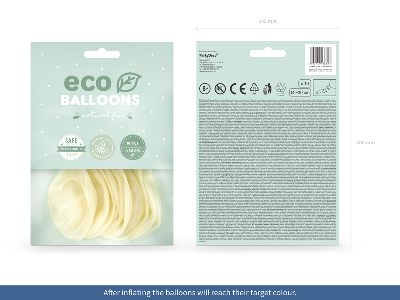 Balony Eco 30cm, transparentny - 10szt. - obrazek nr. 6