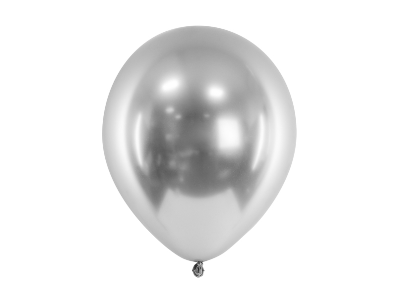 Balony Glossy 30cm, srebrny - 50szt. - obrazek nr. 4