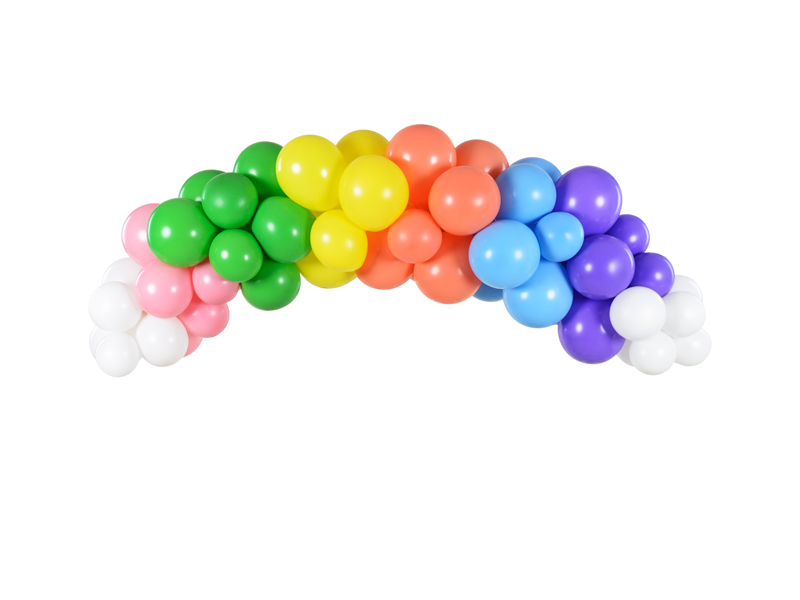 Balony Rainbow 30cm pastelowe, biały - 100szt. - obrazek nr. 6