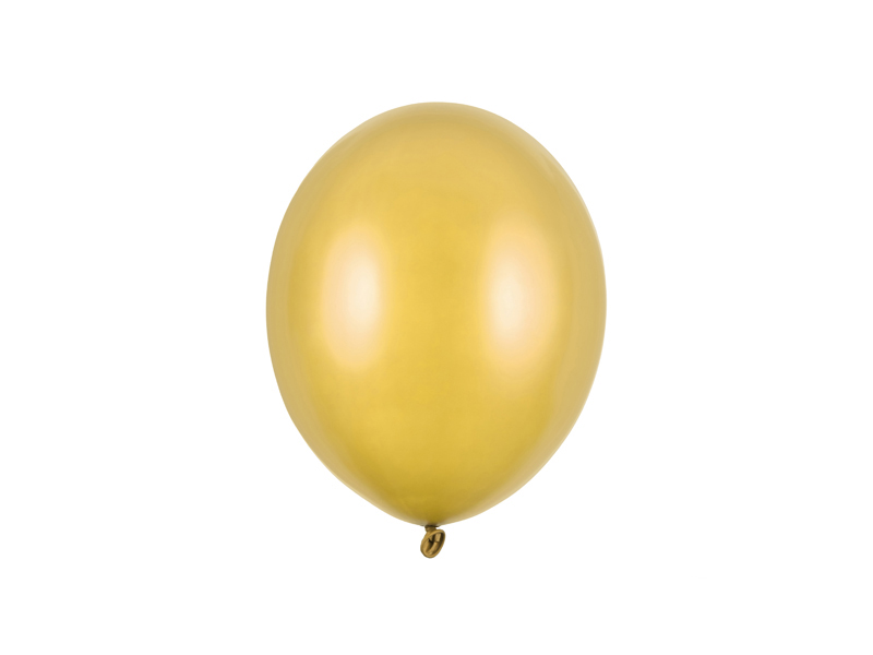 Balony Strong 23cm, Metallic Gold - 100szt. - obrazek nr. 4