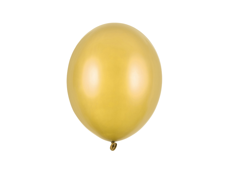 Balony Strong 27cm, Metallic Gold - 10szt. - obrazek nr. 4