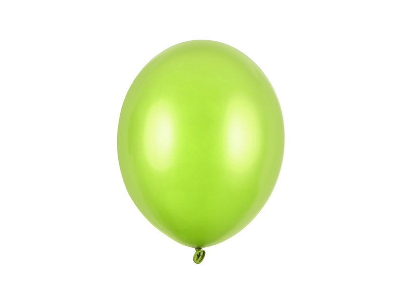Balony Strong 27cm, Metallic Lime Green - 10szt. - obrazek nr. 4