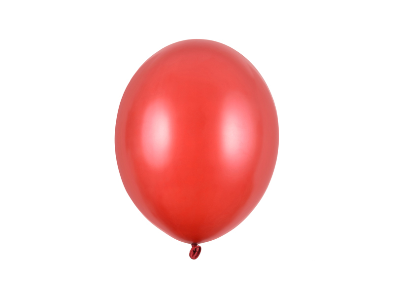 Balony Strong 27cm, Metallic Poppy Red - 10szt. - obrazek nr. 4
